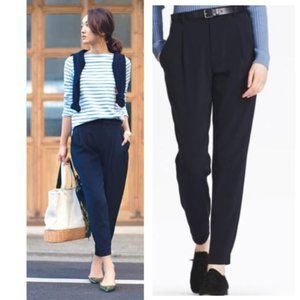 Uniqlo Navy Drape Jogger Ankle Pants